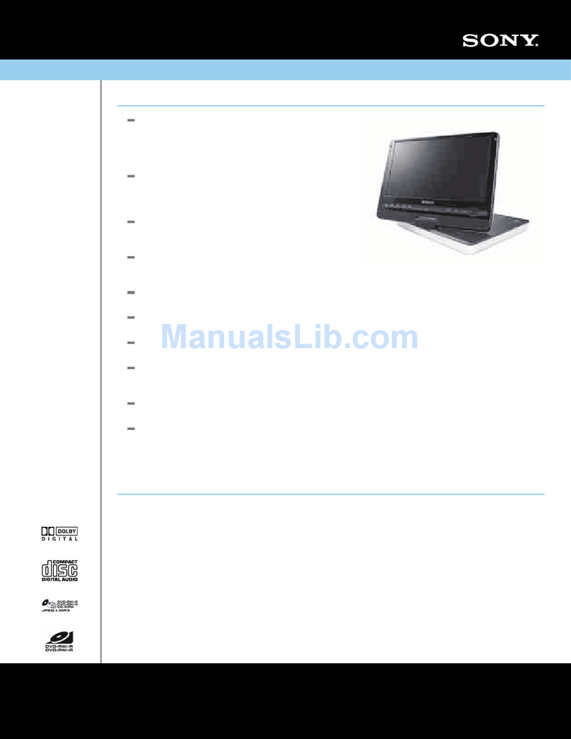 Sony DVP-FX930/W - Portable Dvd Player User manual