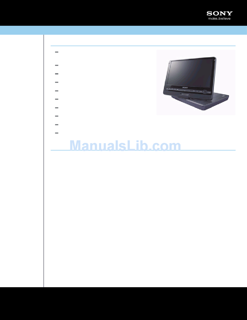 Sony DVP-FX921 Marketing Specifications... User manual