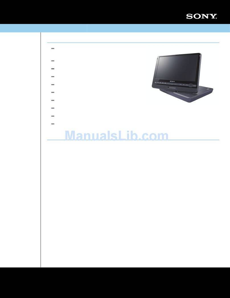 Sony DVP-FX921K - 9" Portable Dvd Player User manual