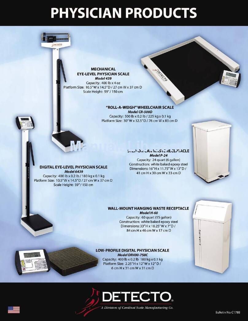 Detecto 6439 User manual