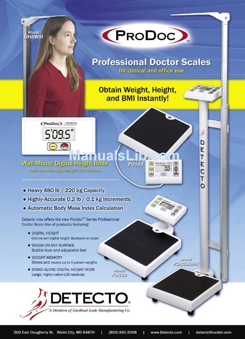 Detecto ProDoc PD100 User manual