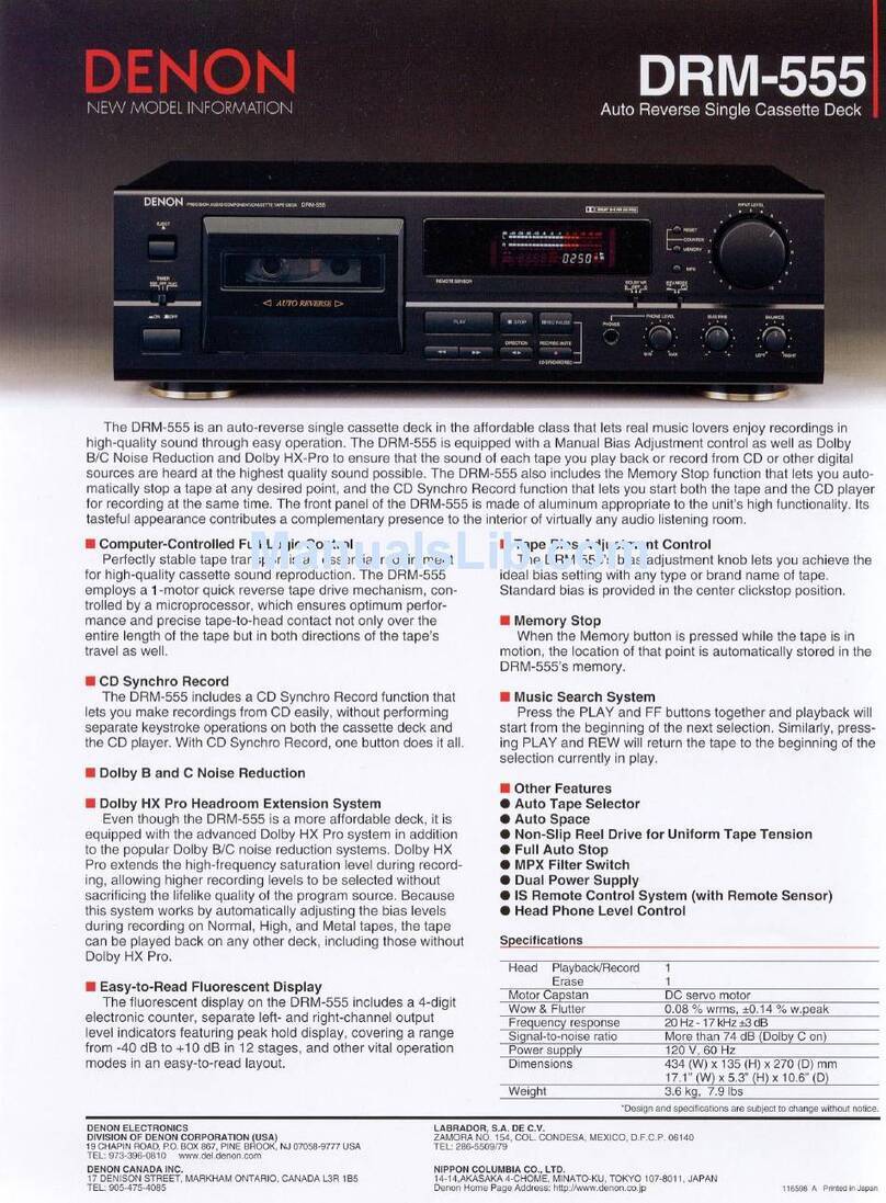 Denon DRM-555 User manual