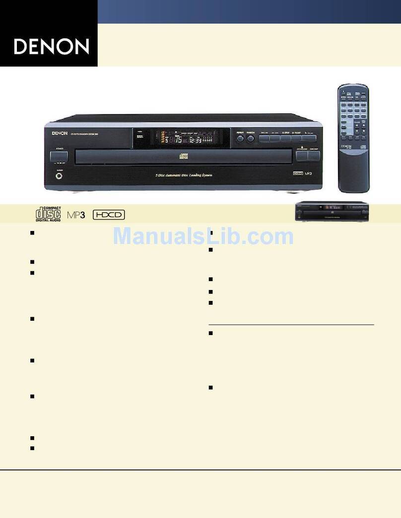 Denon DCM280 - CD Changer Player User manual