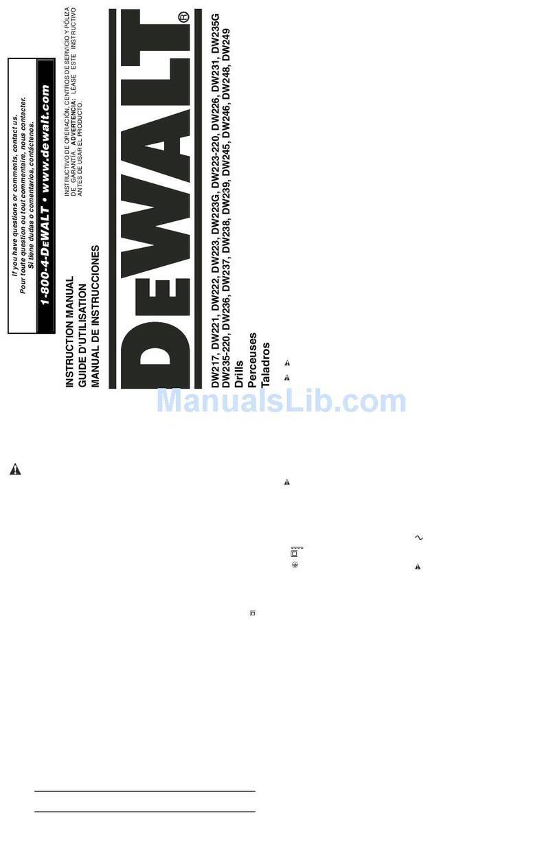 DeWalt DW217 User manual DeWalt DW217 User manual