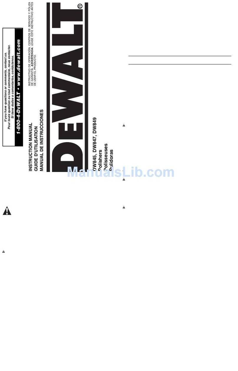 DeWalt DW849 User manual