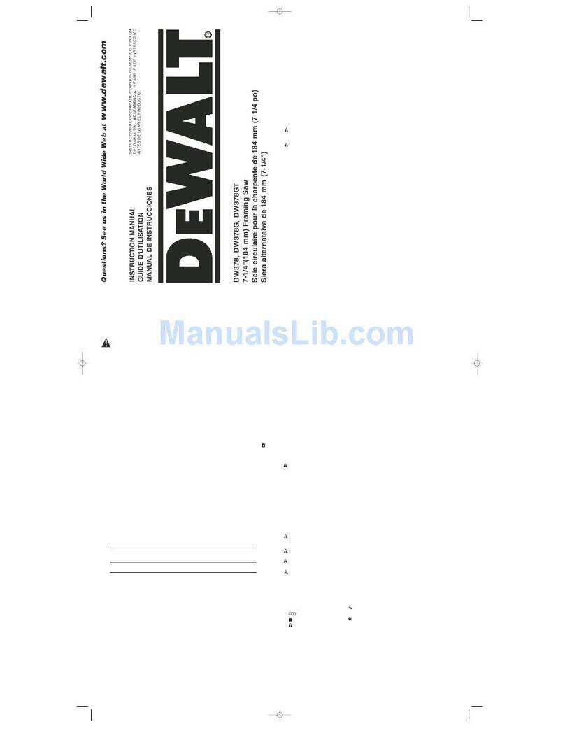 DeWalt DW378 User manual