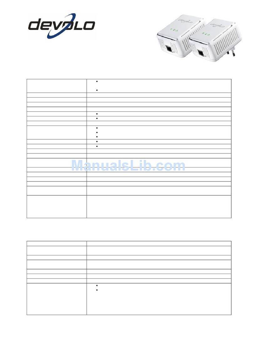 Devolo 200 AVeasy Specifications