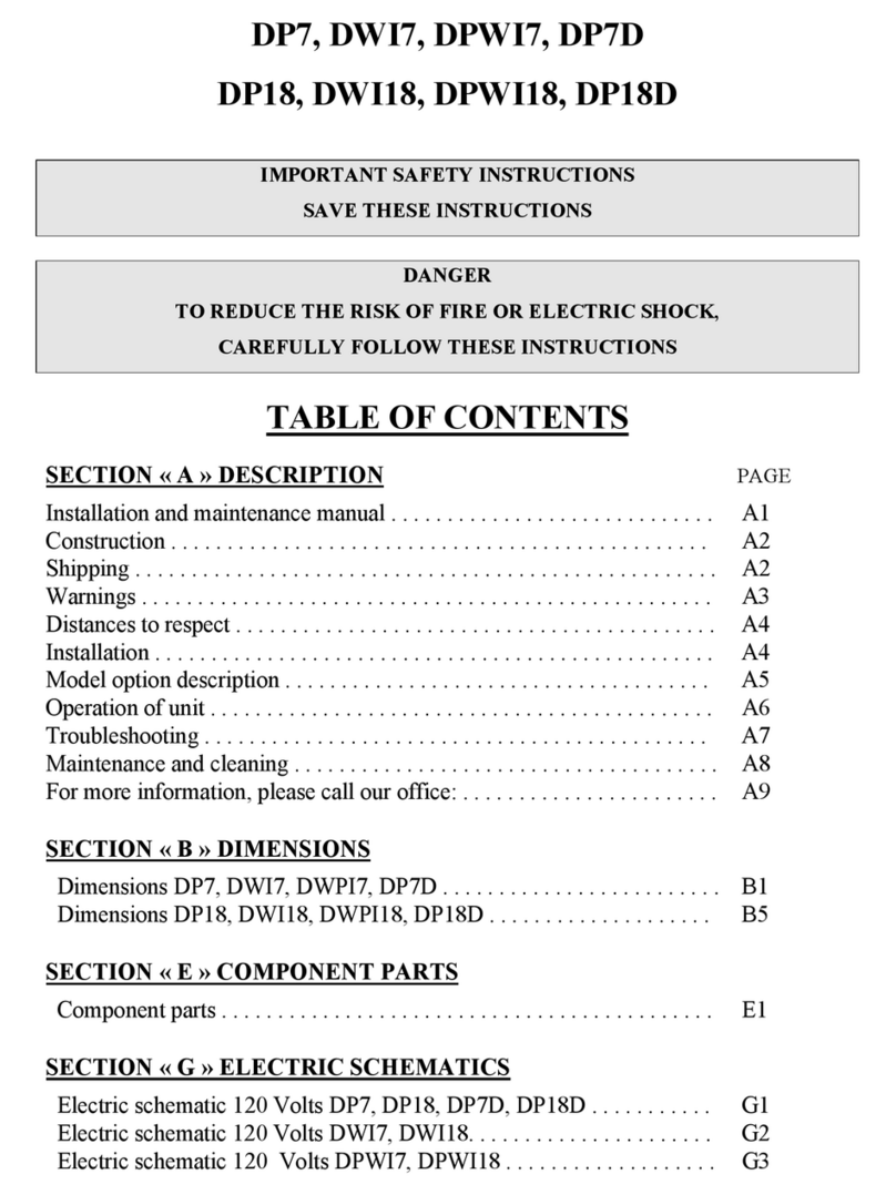 Doyon DP18 User manual