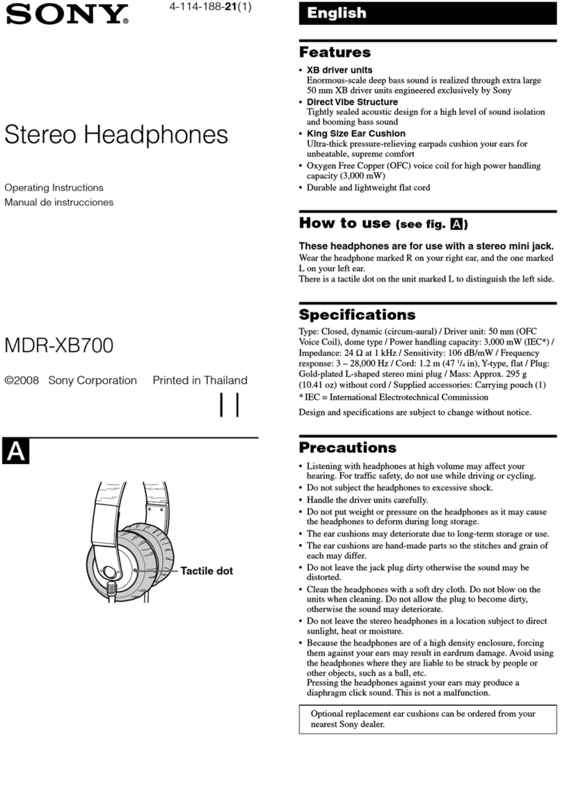 Sony MDR-XB700 User manual