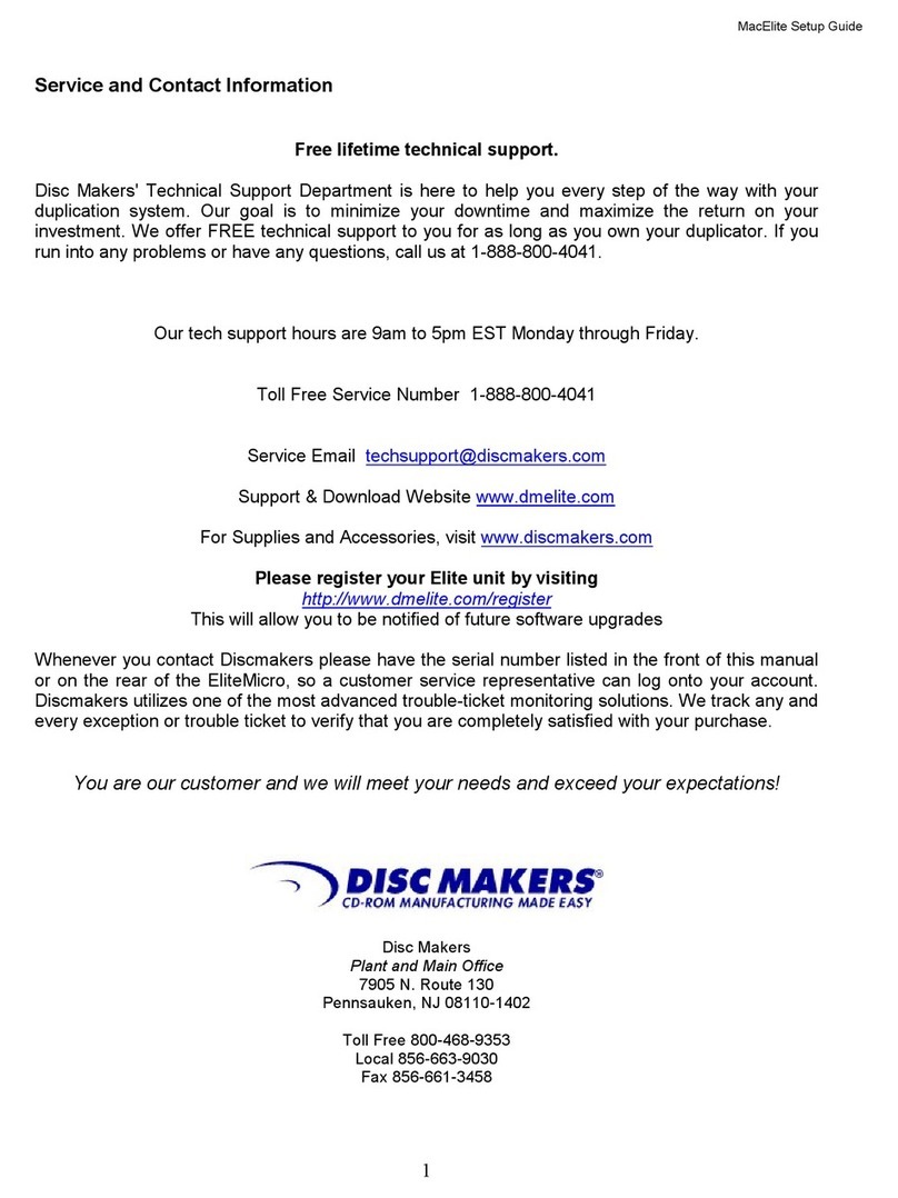 Disc Makers MacElite 2 User manual