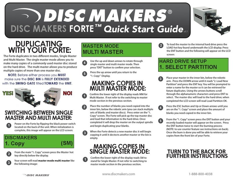Disc Makers Forte User manual