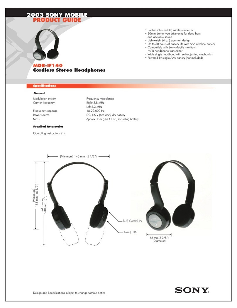 Sony MDR-IF140 Marketing Product guide
