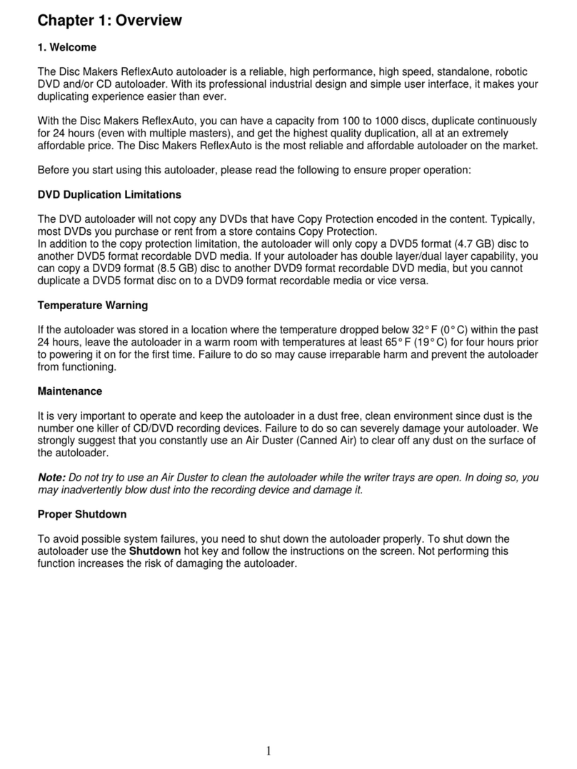 Disc Makers ReflexAuto 8 User manual