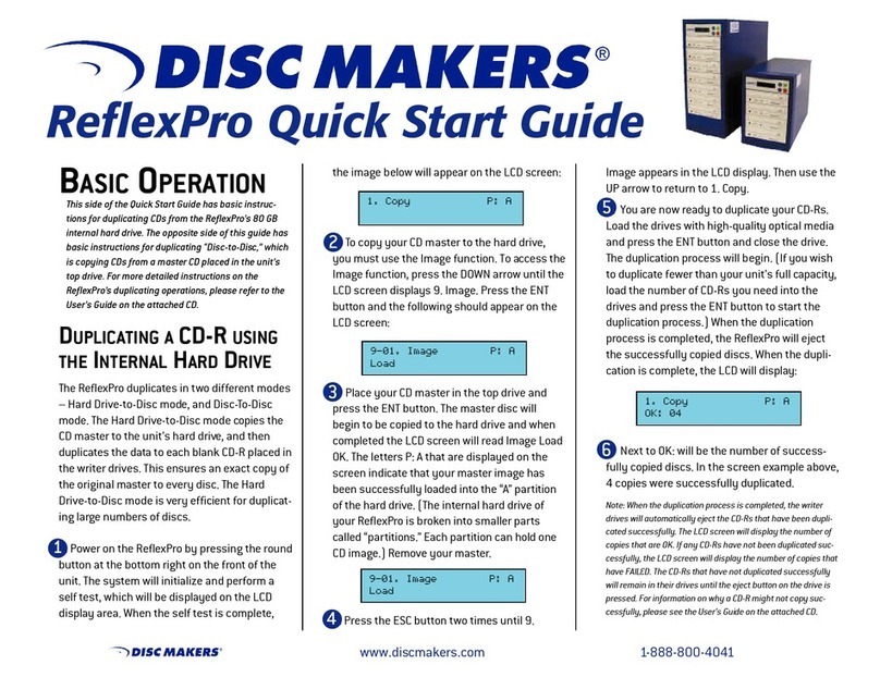 Disc Makers ReflexPro4 User manual