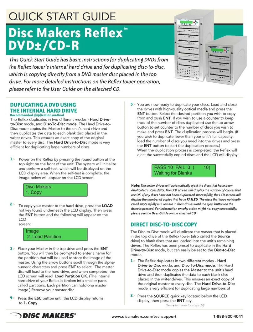 Disc Makers Reflex4 User manual