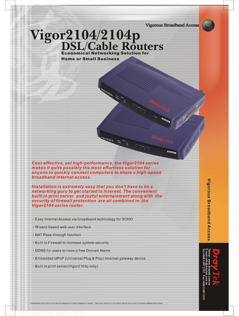 Draytek Vigor 2104 User manual Draytek Vigor 2104 User manual