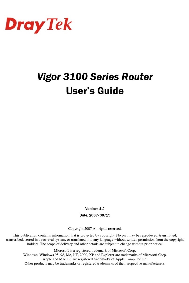Draytek Vigor 3100 Series user guide
