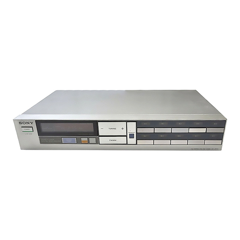 Sony ST-JX410 - Fm/am Tuner operating instructions