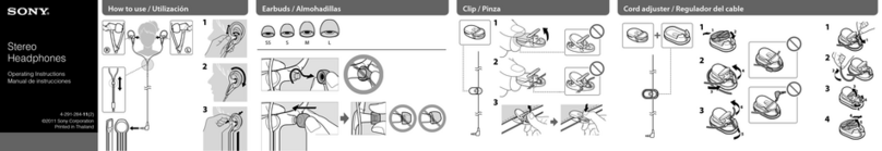 Sony XBA-S65 operating instructions