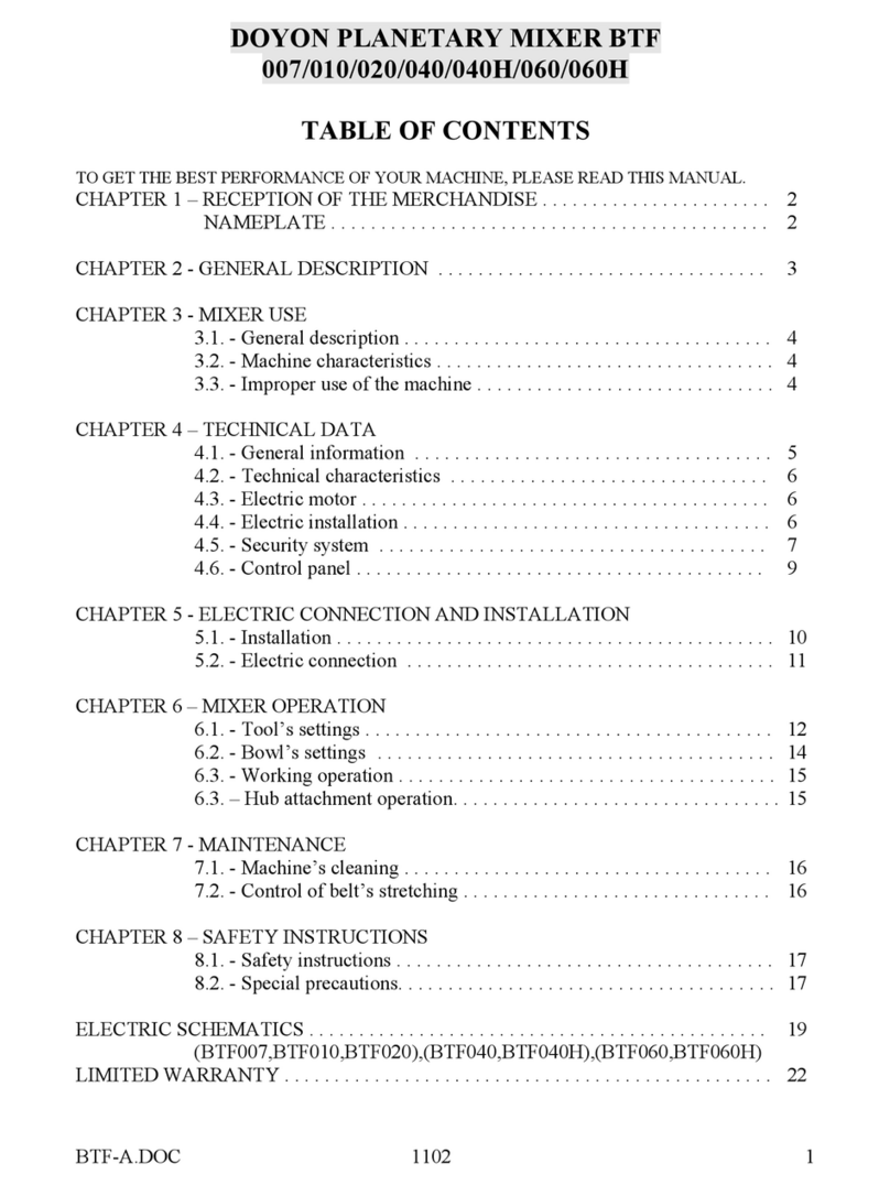 Doyon BTF007 User manual