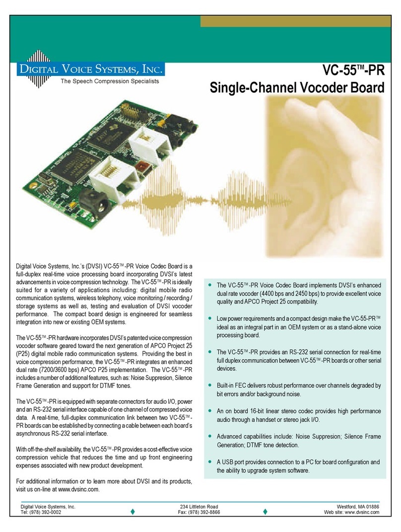 Digital Voice Systems VC-55-PR User manual