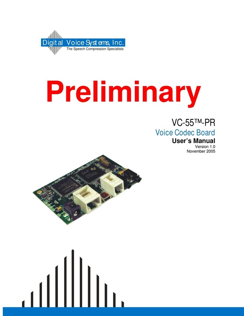 Digital Voice Systems VC-55-PR User manual