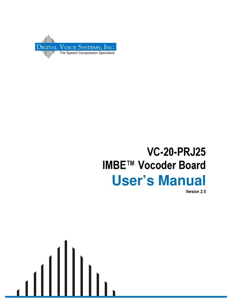 Digital Voice Systems VC-20-PRJ25 user manual