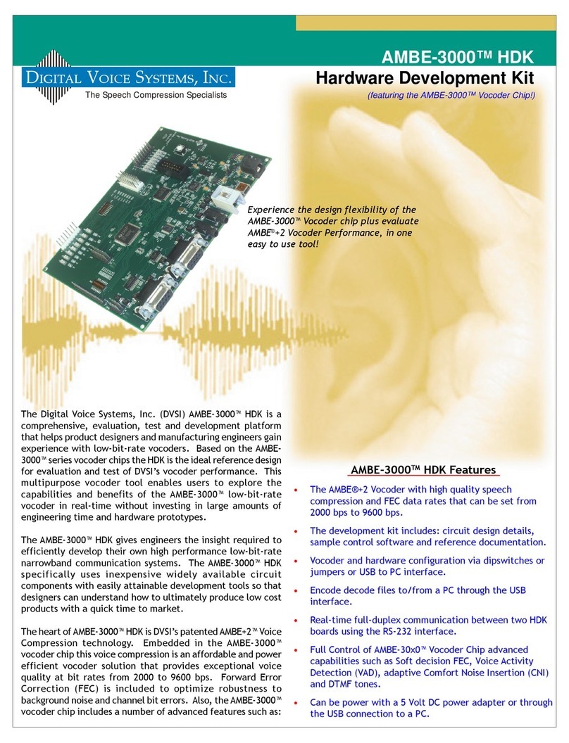 Digital Voice Systems AMBE-3000 HDK User manual