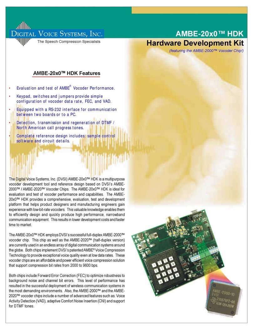 Digital Voice Systems AMBE-20X0 HDK User manual