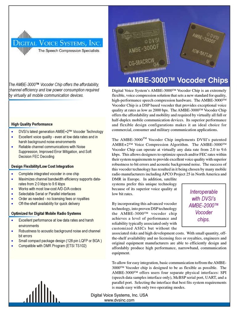 Digital Voice Systems AMBE-3000 HDK User manual