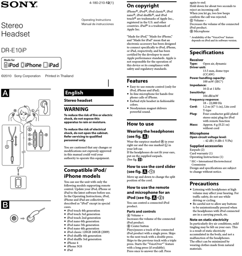 Sony DR-E10iP User manual