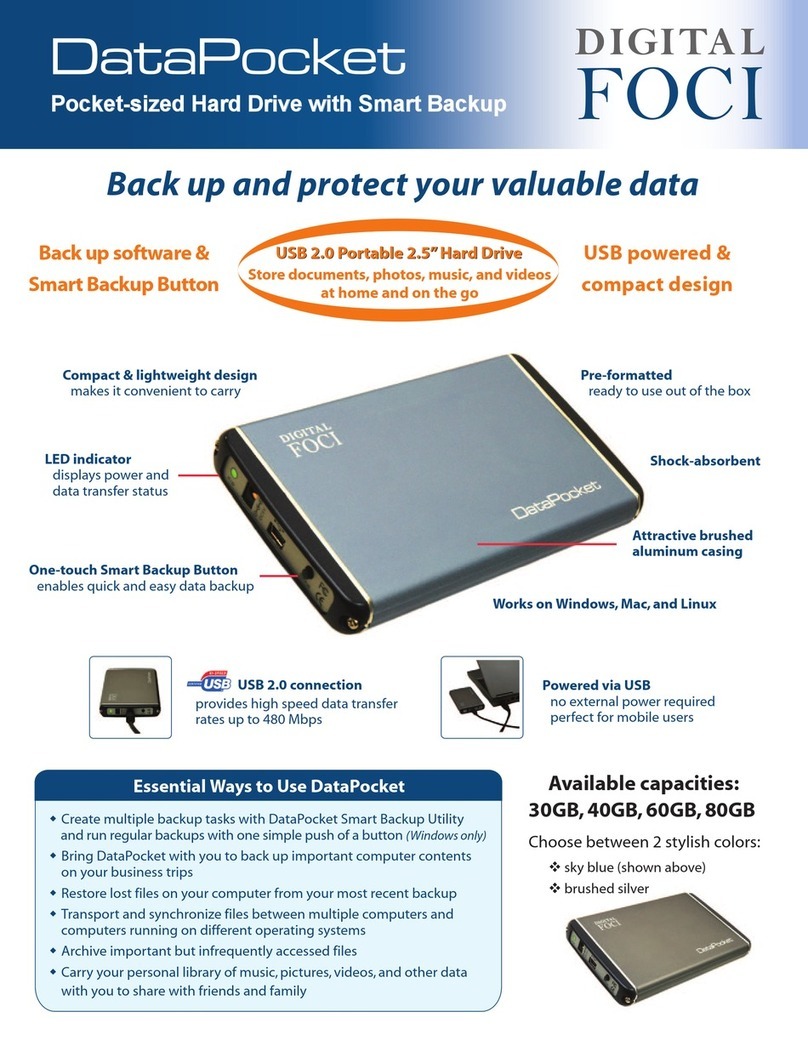 Digital Foci DataPocket DPK-250 User manual Digital Foci DataPocket DPK-250 User manual