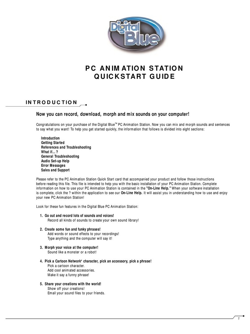 Digital Blue PC Animation Station quick start guide