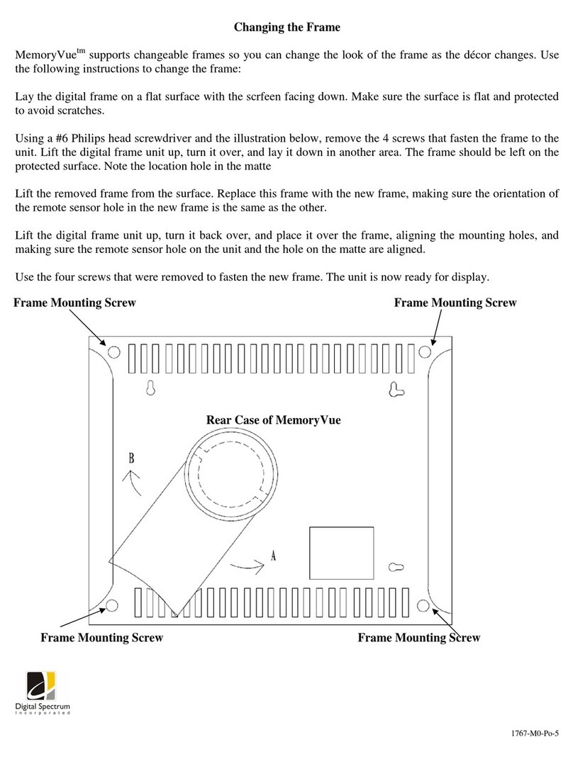 Digital Spectrum MemoryVue MV-1040 Replacement guide