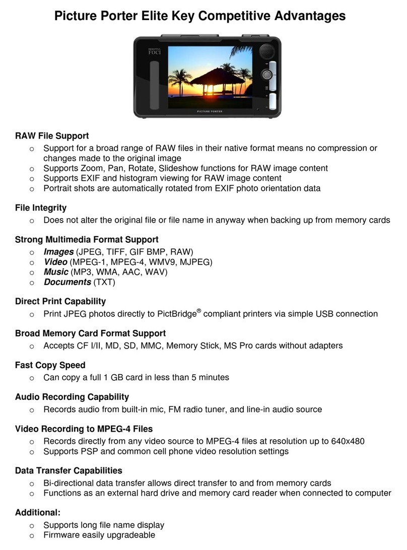 Digital Foci Picture Porter Elite PPE-360 Manual