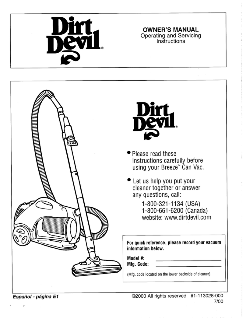 Dirt Devil M082700 User manual Dirt Devil M082700 User manual