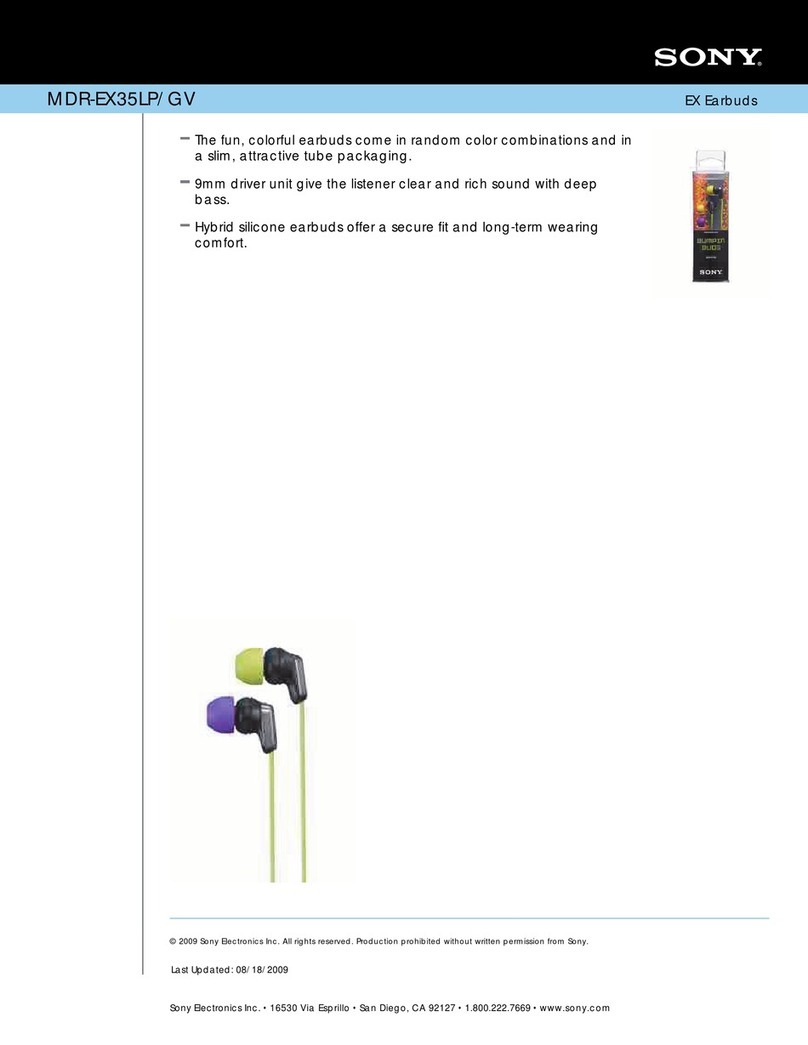Sony MDR-EX35LP/GV Features