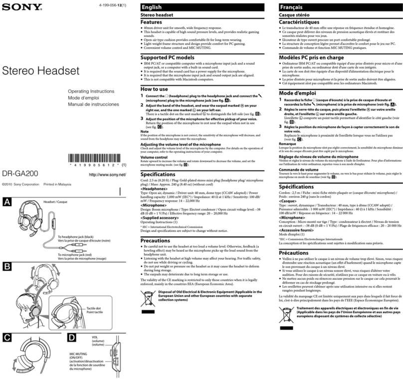 Sony DR-GA200 User manual