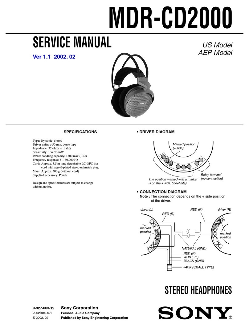 Sony MDR-CD2000 Operating Instructions  (primary... Service manual