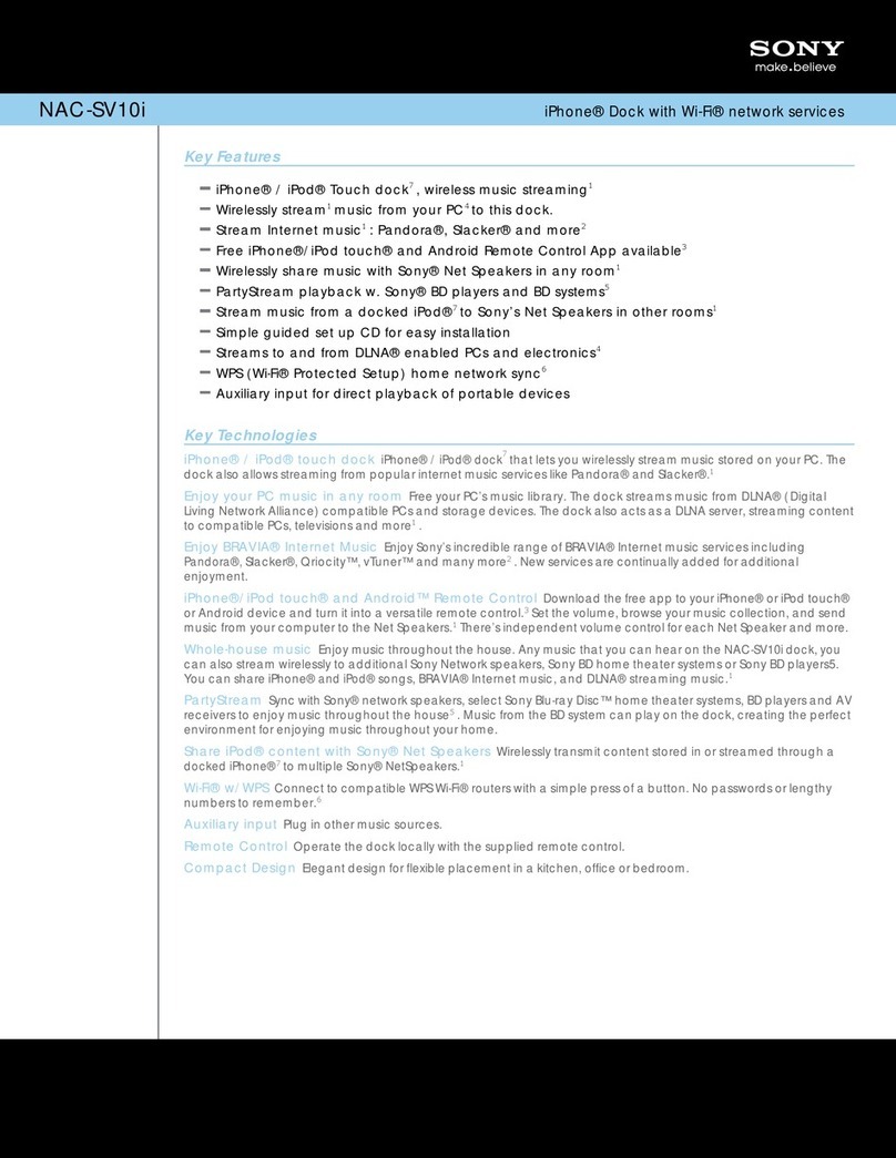 Sony NAC-SV10i User manual