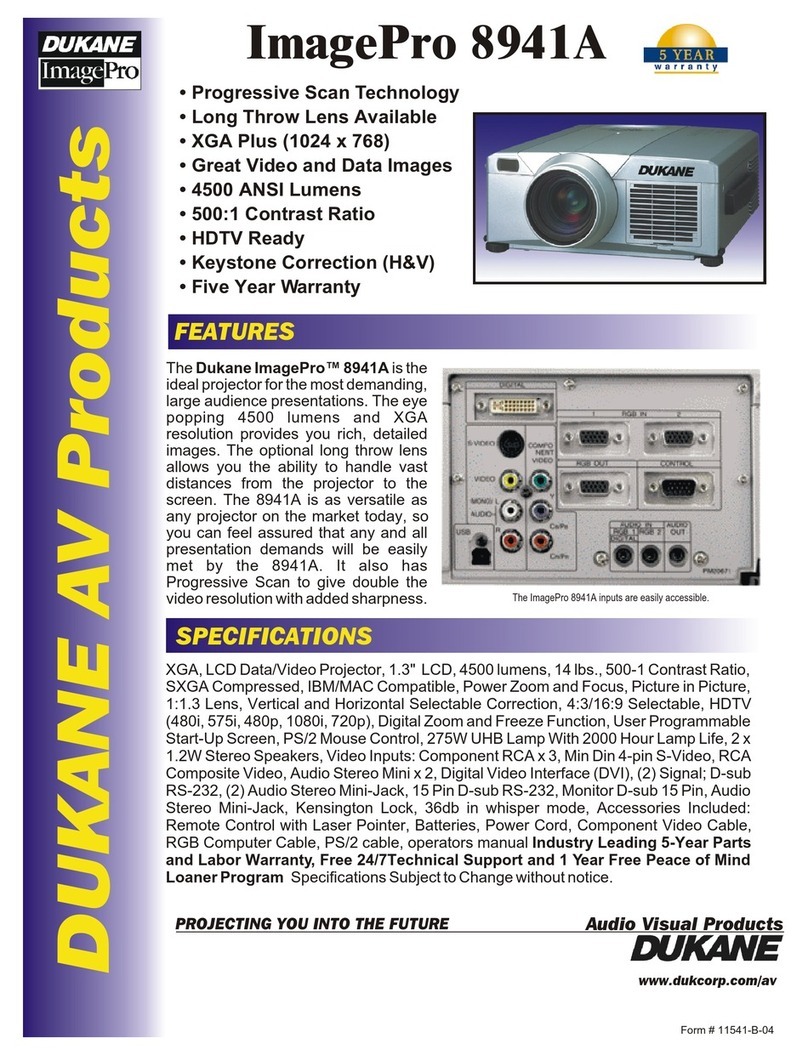 Dukane ImagePro 8941A User manual