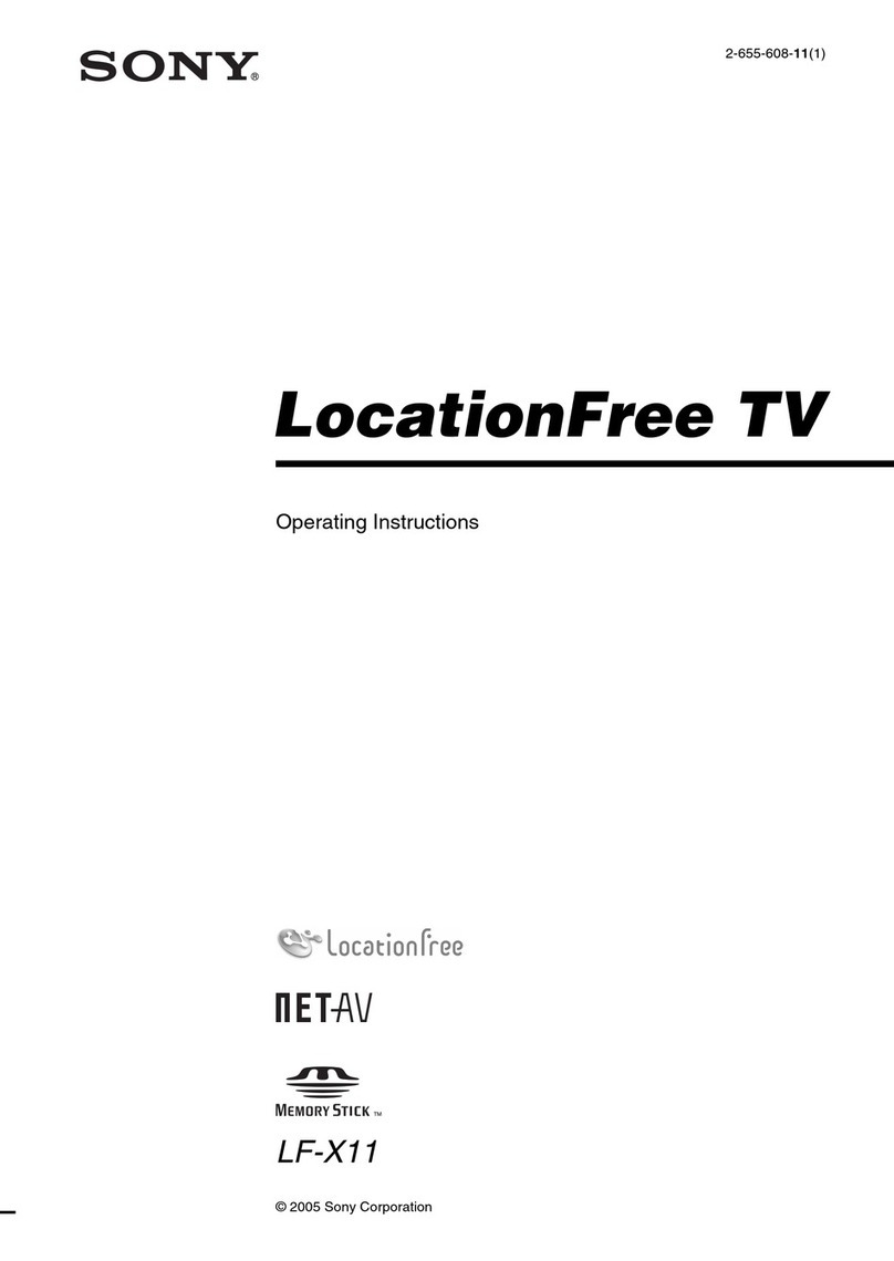 Sony LocationFree LF-X11 operating instructions