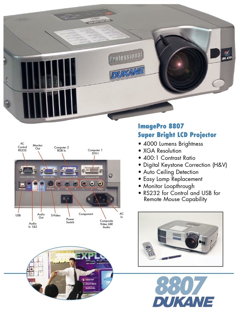 Dukane ImagePro 8807 Specifications