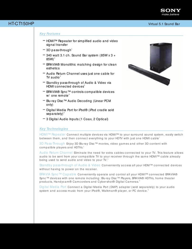 Sony HT-CT150HP User manual Sony HT-CT150HP User manual