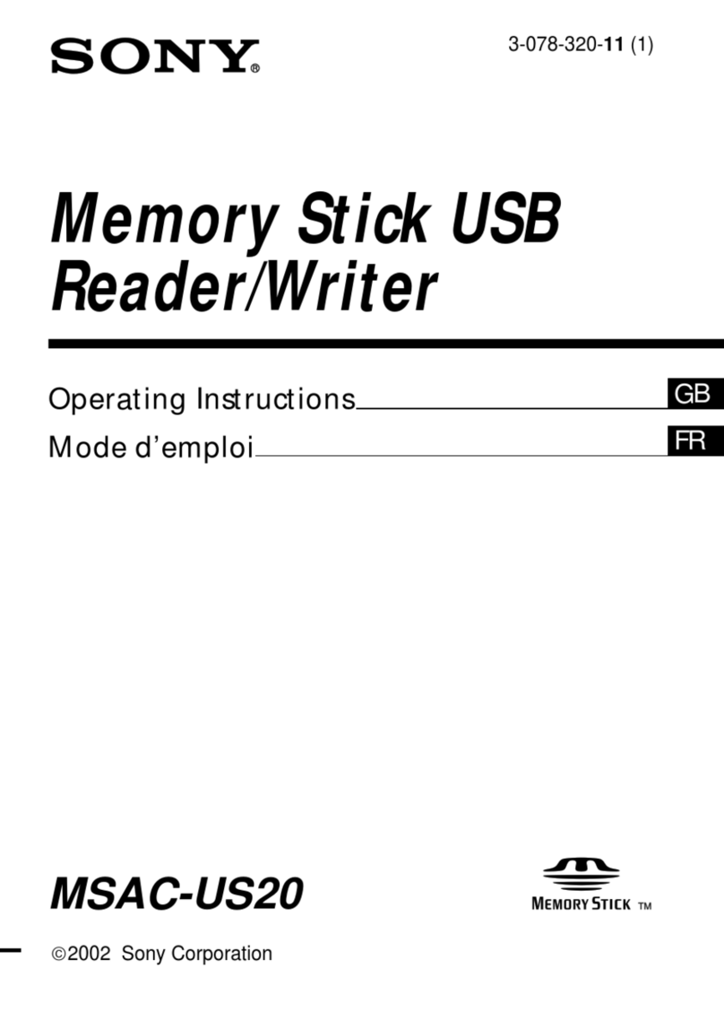 Sony MSAC-US20 operating instructions