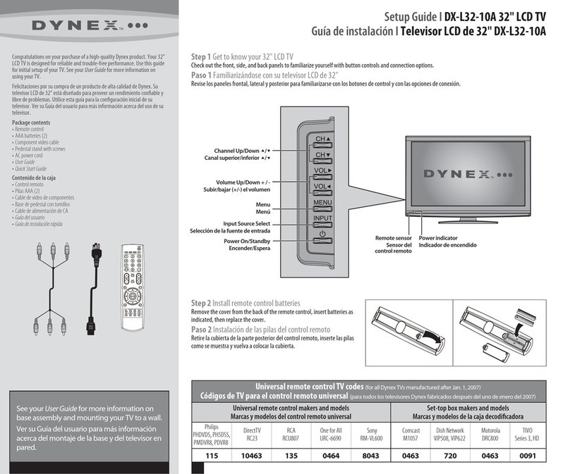 Dynex DX-L32-10A - 32" LCD TV User manual