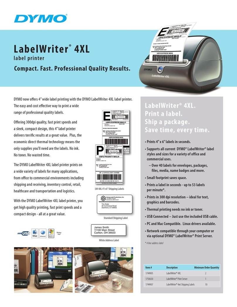 Dymo LabelWriter 4XL Label Printer User manual