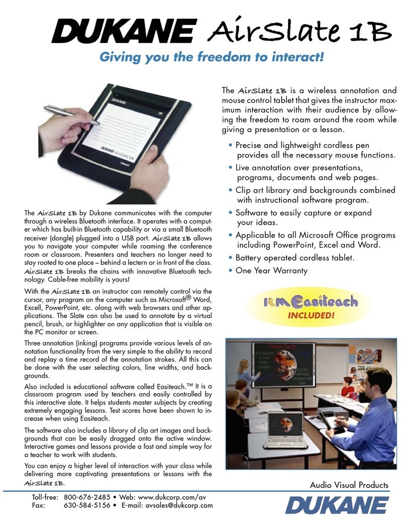 Dukane AirSlate AS1B User manual