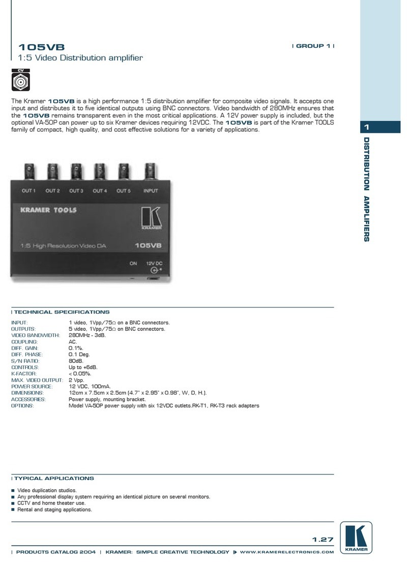 Kramer 105VB User manual