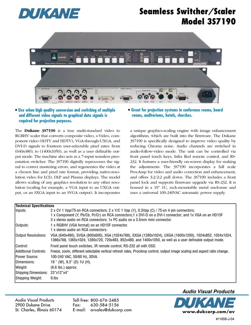 Dukane 3S7190 Technical specifications